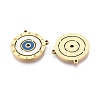 304 Stainless Steel Enamel Pendants STAS-Q111-12G-2