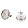 Non-Tarnish 304 Stainless Steel Stud Earring Settings X-STAS-K202-05E-P-1