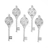 Tibetan Style Alloy Key Pendant Cabochon Bezel Settings X-PALLOY-J494-51AS-1