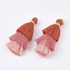 Polycotton(Polyester Cotton) Tassel Pendant Decorations X-FIND-T018-30-2
