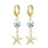 4 Styles Marine Theme 202 Stainless Steel Hoop Earrings EJEW-JE07004-4