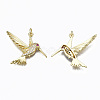 Brass Micro Pave Cubic Zirconia Pendants ZIRC-N039-147B-NF-2