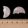 Natural Rose Quartz Carved Healing Moon with Human Face Figurines G-B062-06E-4