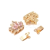 Brass Micro Pave Cubic Zirconia Box Clasps KK-B100-035G-2