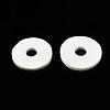 Flat Round Handmade Polymer Clay Beads CLAY-R067-12mm-21-6