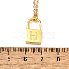 304 Stainless Steel Rolo Chain Pendant Necklaces NJEW-S444-01G-23-3