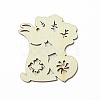 Easter Unfinished Natural Wood Big Pendant Ornaments WOOD-G010-01A-2