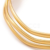 7Pcs PVD Vacuum Plating 304 Stainless Steel Wave Bangles Set for Women BJEW-A011-10D-G-3