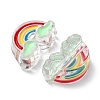 5Pcs Transparent Acrylic Enamel Beads OACR-YW0001-31C-2