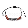 Natural Gemstone Braided Bead Bracelets BJEW-JB09607-2