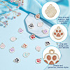 72Pcs 6 Colors Alloy Enamel Pendants ENAM-GO0001-16-5