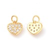 Brass Micro Pave Cubic Zirconia Charms ZIRC-F106-07G-2