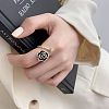 Alloy Rhinestone Adjustable Open Cuff Rings FS-WG54D79-01-1