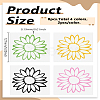 8 Sheets 4 Colors Sunflower Adhesive Paper Stickers STIC-LP0001-11C-2