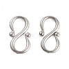 Non-Tarnish 304 Stainless Steel S-Hook Clasps STAS-L082-001P-02-1