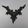 Hand Sewing Flower Pattern Rhinestone Costume Appliques PATC-WH0009-08B-1