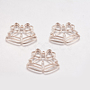 Alloy Open Back Bezel Pendants PALLOY-L203-03RG-1