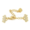 Rack Plating Brass Micro Pave Cubic Zirconia Chain Extender KK-A234-017G-1
