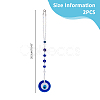 Flat Round with Evil Eye Resin Hanging Decoration HJEW-FH00038-2