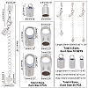 304 Stainless Steel Cord Ends and Chain Extender STAS-UN0019-77P-4