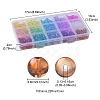 330Pcs 15 Colors Baking Paint Glass Beads Strands DGLA-YW0001-08-4