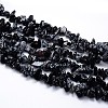 Natural Snowflake Obsidian Beads Strands G-O049-B-44-1