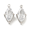 304 Stainless Steel Cubic Zirconia Pendants STAS-L278-006P-01-1