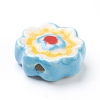 Handmade Porcelain Flower Beads PORC-J008-04A-5