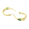 Real 18K Gold Plated Brass Ring Stud Earrings EJEW-L270-10G-3