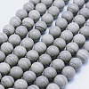 Natural Silver Line Jasper Beads Strands G-F531-10mm-O-1