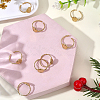 8Pcs Ion Plating(IP) 304 Stainless Steel Ovsl Cuff Ring Components RJEW-BBC0001-24-3