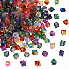 Two Tone Transparent Spray Painted Acrylic Beads ACRP-PA0001-01A-1