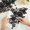 2Pcs Polyester Paillette Embroidered Cloth Sew on Patches PATC-CY0001-01A-3