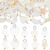 60Pcs 10 Styles Natural Freshwater Shell Pendants PALLOY-HY00106-1