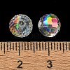 Half Rainbow Plated Glass Beads EGLA-P059-02A-HR02-2
