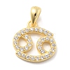 925 Sterling Silver Micro Pave Clear Cubic Zirconia Pendants LS-STER-Z012-06G-10-2