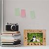 Rectangle with Dog & Word Wooden Photo Frames AJEW-WH0292-005-6