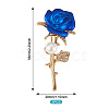 2Pcs Valentine's Day Rose Zinc Alloy Crystal Rhinestone Brooches JEWB-TADJ0001-02A-3