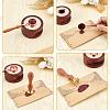 Brass Wax Seal Stamps with Wood Handle AJEW-WH0412-0152-3