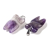 Natural Amethyst Pendants G-G115-01I-2