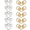 10Pcs 2 Colors 999 Fine Silver Hook Clasps STAS-PH0006-25-1
