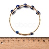 Natural Lapis Lazuli Wrapped Cuff Bangle BJEW-A122-07B-5
