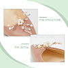 4Pcs Flower Plastic Imitation Pearl Shoe Decorations FIND-MA0001-01-5