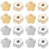 60Pcs 2 Colors Stainless Steel Ear Nuts STAS-BBC0006-40B-1