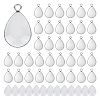 50Pcs 304 Stainless Steel Pendant Cabochon Settings STAS-UN0042-64-1