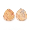 Natural Crazy Agate Pendants G-E526-09K-2