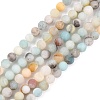 Natural Flower Amazonite Beads Strands G-G692-01F-6mm-1