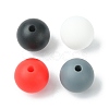 Round Food Grade Eco-Friendly Silicone Focal Beads SIL-F003-01C-2