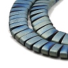 Electroplated Frosted Non-magnetic Synthetic Hematite Beads Strands G-G089-A01-12-3