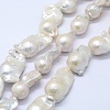 Natural Baroque Pearl Keshi Pearl Beads Strands PEAR-K004-15-1